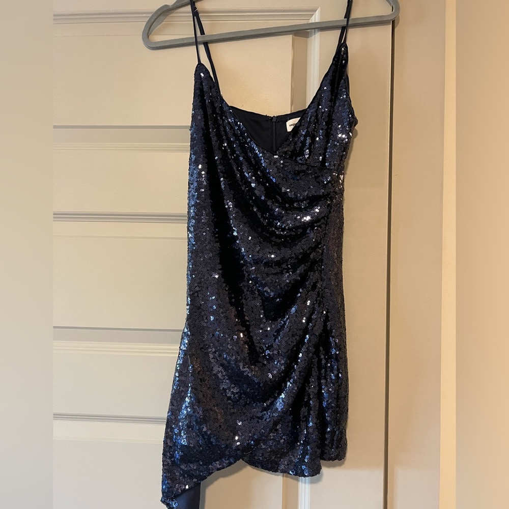 Superdown sparkly navy blue dress